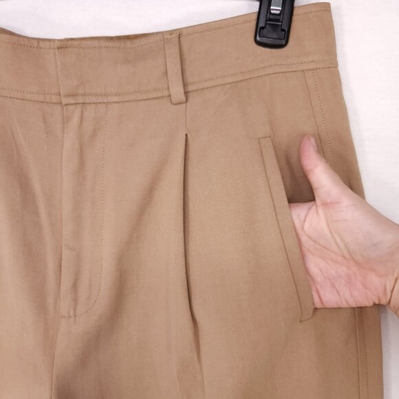 Everlane The Draper Pleated Pant Size 8 High Rise Wide Leg Beige 30" inseam - Picture 4 of 15
